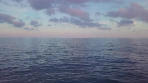 Romantic Sunset Sea Aerial View