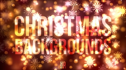 Animated Festive Snowflakes and Sparkling Bokeh Lights Background