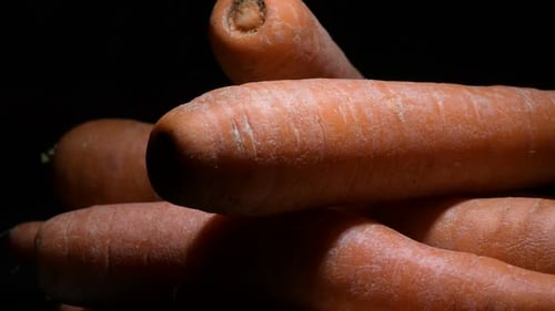 Natürliches Karottengemüse in einem Haufen kreisend