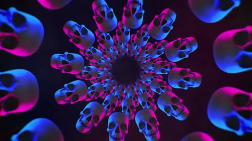 Skulls Tunnel Background