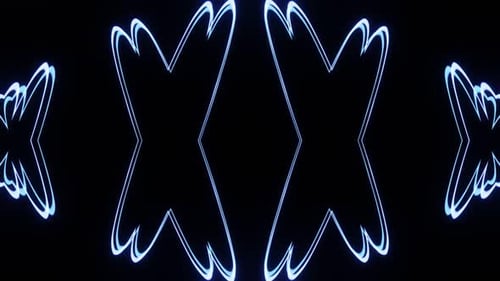 Dynamic Glowing Neon Lines Abstract Motion Background