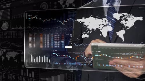 Trading dans un écran de haute technologie