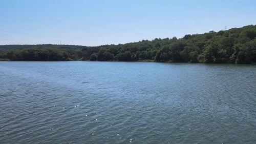 aerial lake landscape