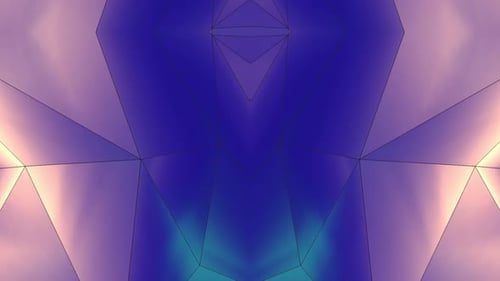Low Poly Blue Purple Kaleida 1