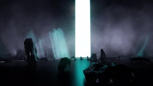 Sci Fi Planet Landscape in 3d Style