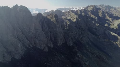 Great Mountains and Sea of Clouds from High Altitude