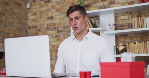 Man Video Chats and Makes Heart Shape