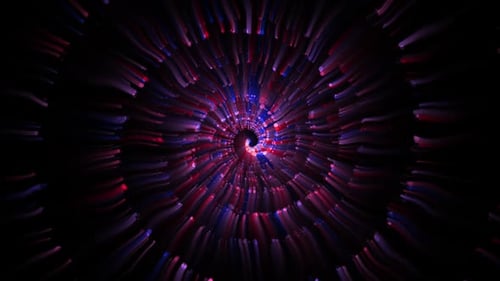 Abstract Futuristic Light Tunnel Background Animation