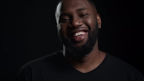 Smiling Man Portrait Close-Up Studio Shot