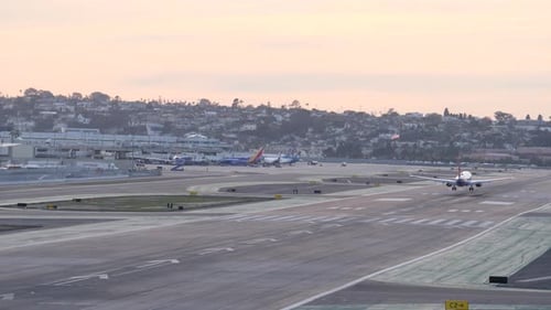 Landung im Flugzeug