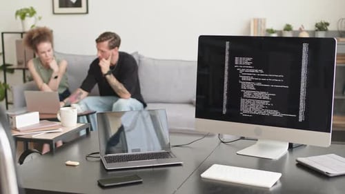 Coworkers Discussing Program Coding