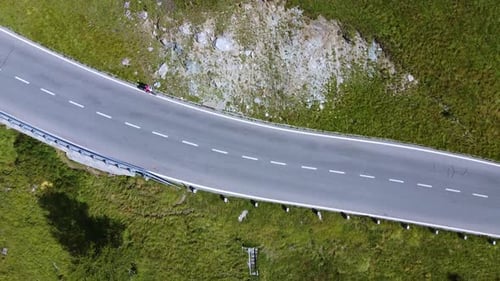 Aerial View of Roads with Green Environment on the Sides