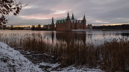Frederiksborg Castle at sunset