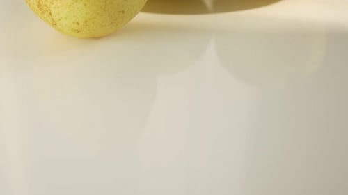Pears fruit background in a 4K 2160p UHD footage - Beautiful pears on white background 4K 3840X2160