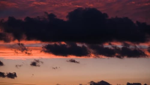 Sonnenuntergang, Wolken, Zeitraffer