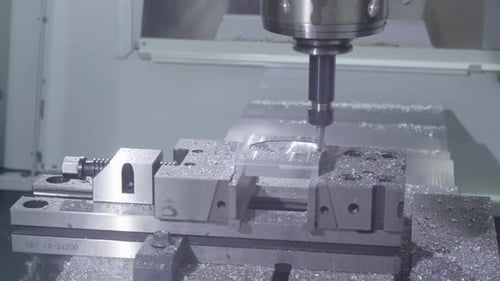 Metal Milling Tool Cuts Clear Material