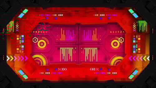 Animated Futuristic HUD Technology Interface Display