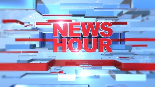 Modern Broadcast News Opener with Geometric Shapes