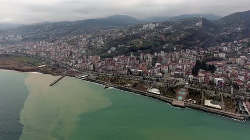 Seaside City in Winter