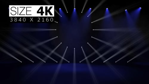 Dynamic Stage Spotlights For Concert Event Background Loop