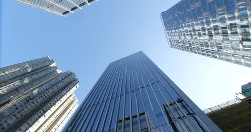 Skyscrapers Tall Modern Buildings in Urban Setting