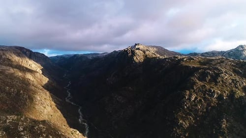 Valley and mountains view with amazing natural outdoors park landscape