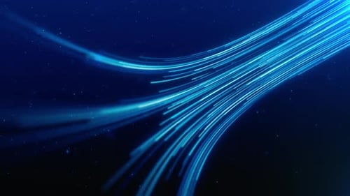Futuristic Blue Lines Data Stream Technology Background