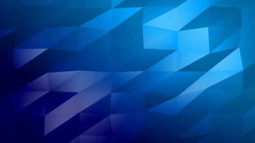 Animated Blue Low Poly Geometric Abstract Background Loop