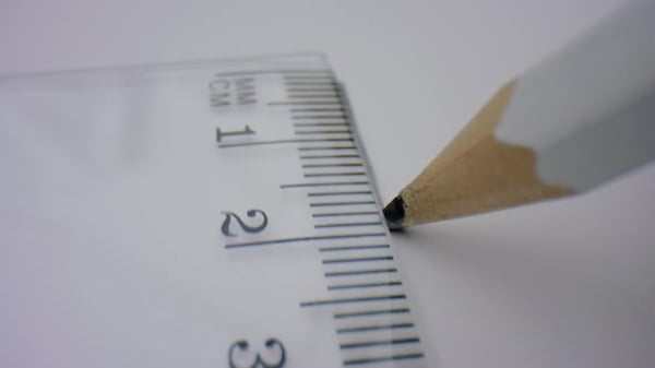 Using Ruler and Pencil on Graph Paper, Education Stock Footage ft ...