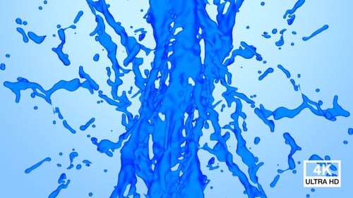 Blue Fluid Splash Reveal Transition