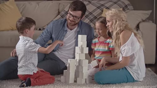 Family Stacking Bricks