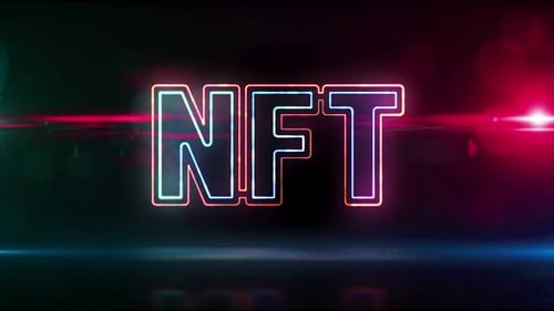 NFT Neon Text Reveal Digital Title Animation