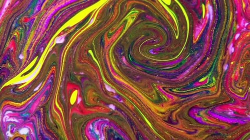 Vibrant Abstract Colors Swirling in Liquid