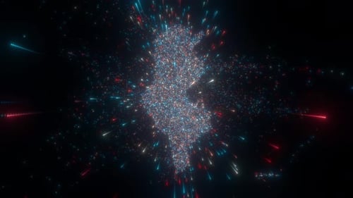 Abstrakte Landkarte von Tunesien