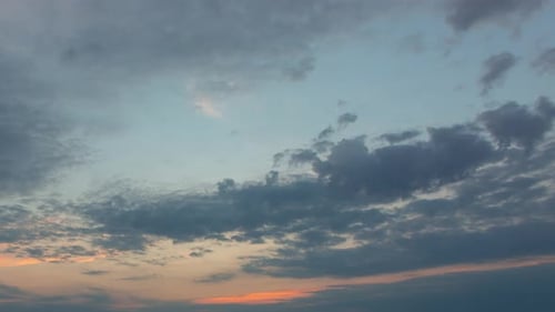 Gradient Sky and Clouds at Sunset
