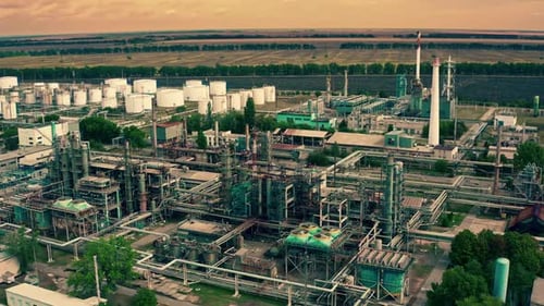 Industry Zone Factory Technology Pump Area Chimney