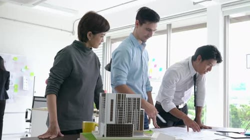 Business people working in office