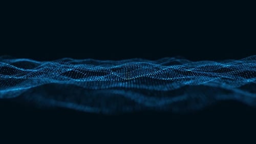 Abstract Futuristic Blue Particle Wave Digital Background Animation