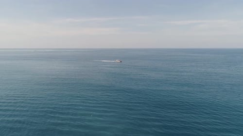 Seascape Motorboat on the Sea