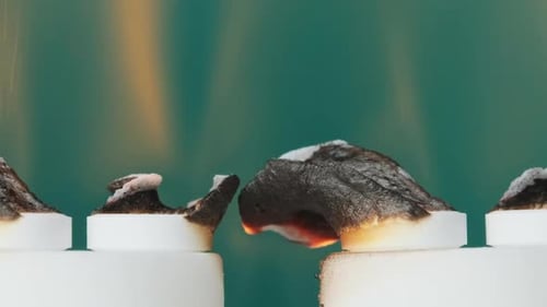 Pharao Snake Chemisches Experiment zum Erhitzen von Kalziumgluconat auf trockenem Alkohol