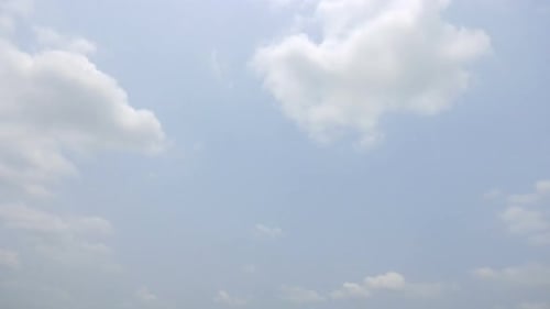 Time lapse of white cloud moving pass around sky background