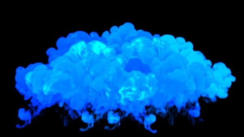 Dynamic Blue Smoke Fluid Explosion Transition