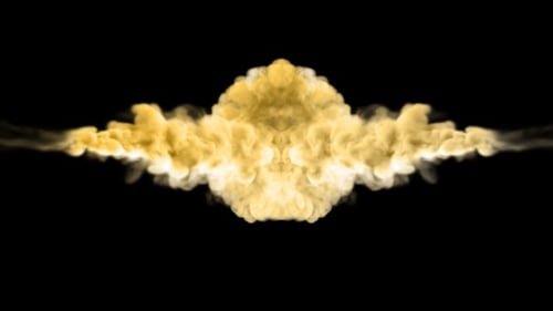 Golden Fluid Smoke Burst Reveal Animation