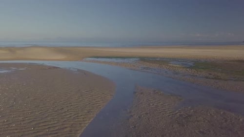 Empty beach aerial footage
