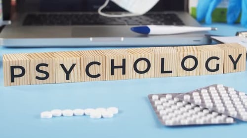 Psychology Blocks with Medical Equipment Overhead