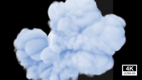 Dynamic Fluid Smoke Cloud Burst Transition