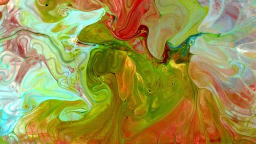 Abstract Colorful Ink Spread Art 138