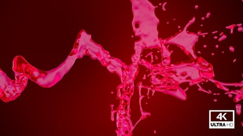 Dynamic Pink Liquid Splash Element Overlay