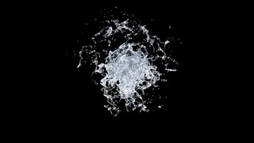 Dynamic High-Speed Water Splash Burst Animation