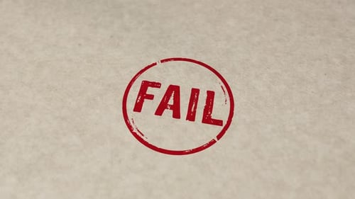 Red Grunge FAIL Stamp Ink Reveal